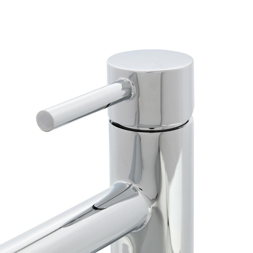 Robinet de lavabo de salle de bain à poignée unique de 4 pouces avec plaque de pont en chrome (vidange et valve incluses)