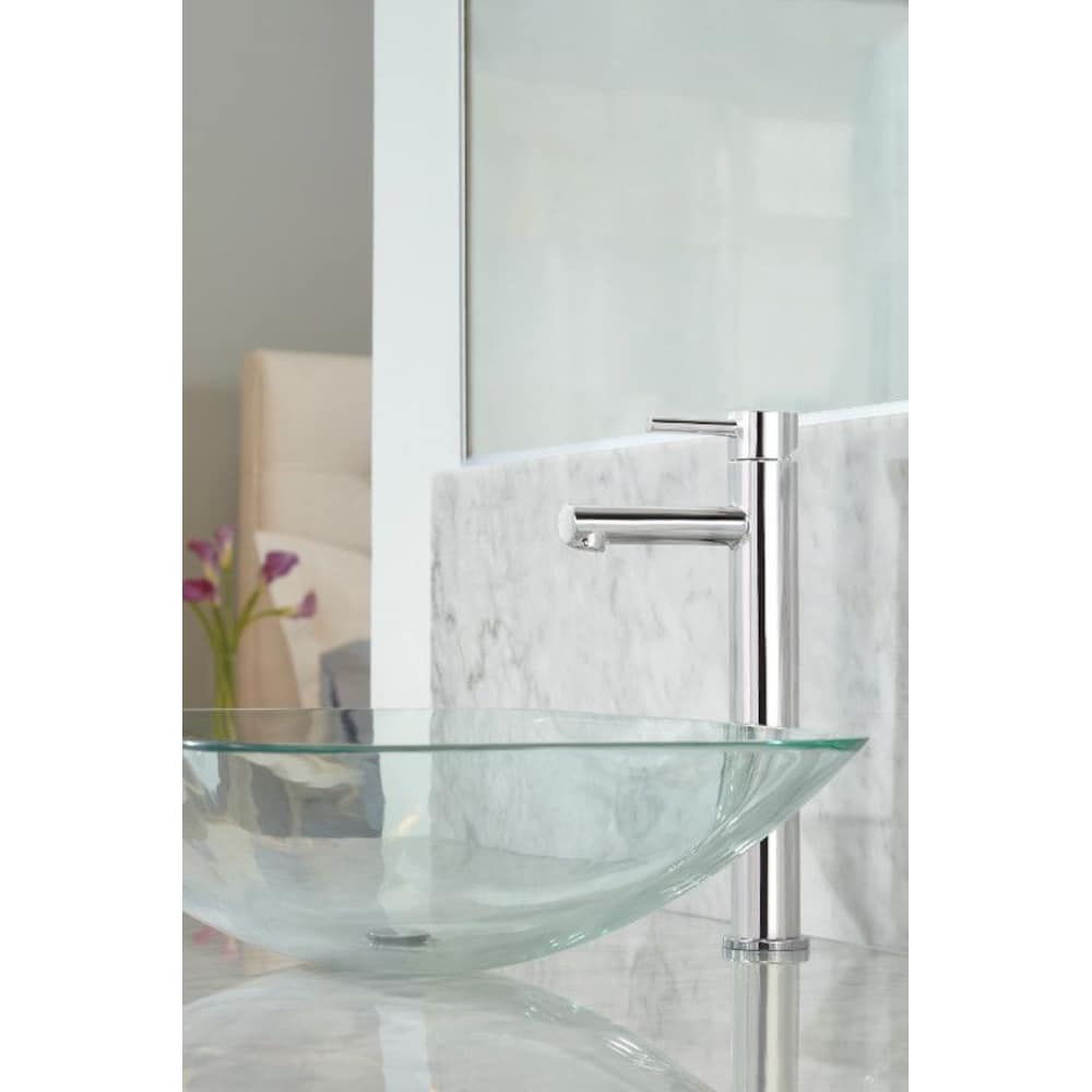 Robinet de lavabo de salle de bain à trou unique à poignée unique Align en chrome (drain non inclus; valve incluse)
