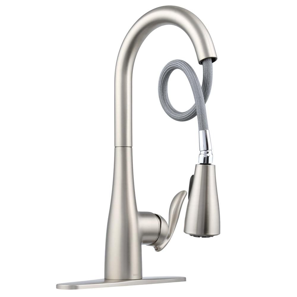 Robinet de cuisine à tirette Arbor en acier inoxydable résistant aux taches
