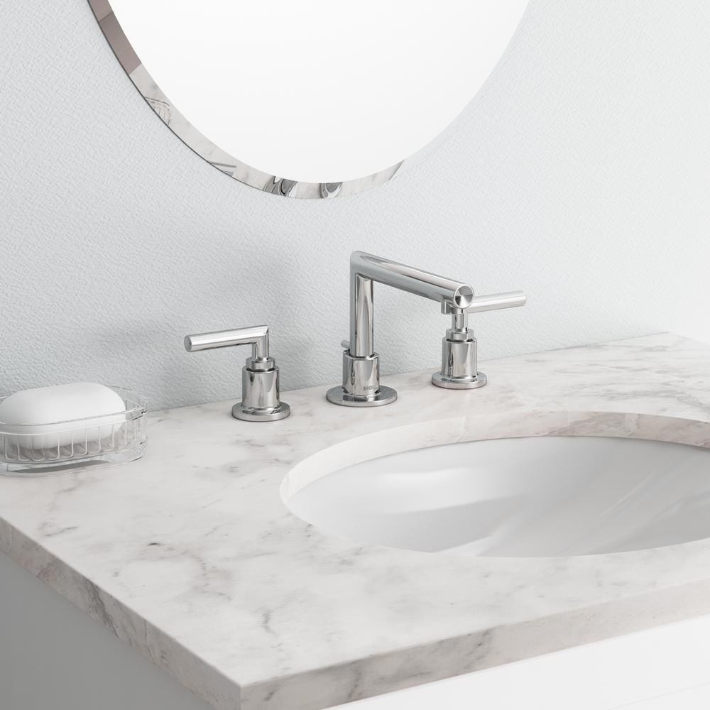 Robinet de lavabo de salle de bain à 2 poignées Arris de 8 à 16 pouces en chrome (drain inclus; valve non incluse)