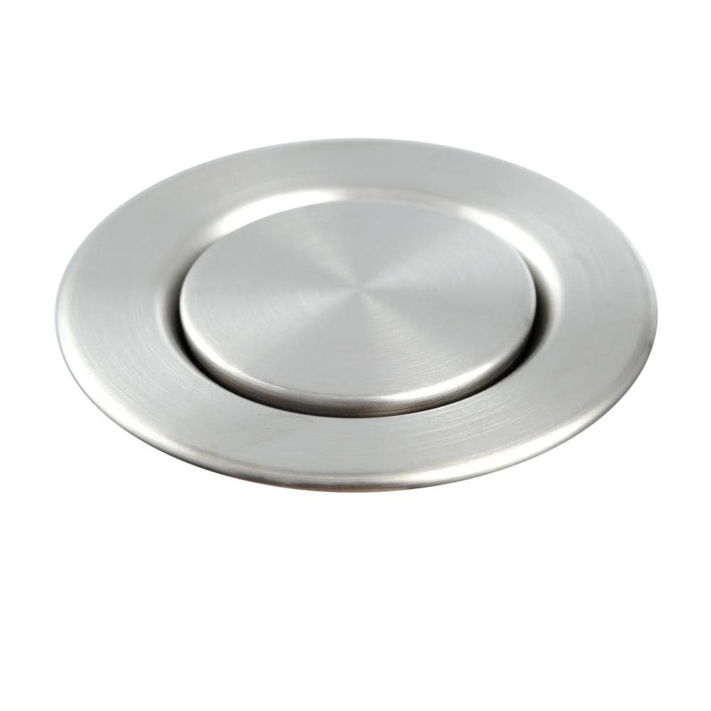 Robinet de lavabo de salle de bain à poignée unique Hensley de 4 pouces avec plaque de pont en nickel brossé résistant aux taches (vidange et valve incluses)