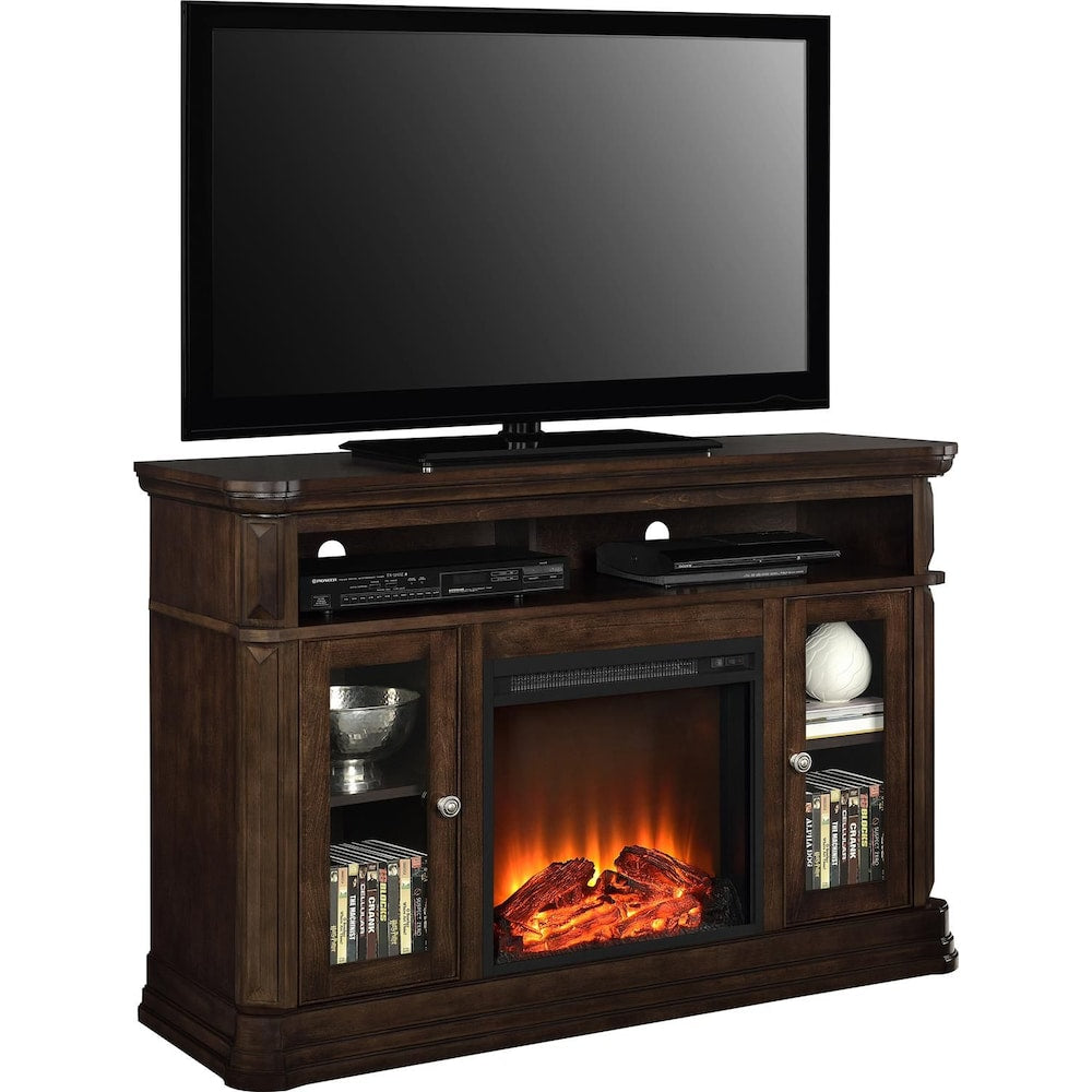 Brooklyn 47-inch x 51-inch 70 lb. Capacity Fireplace TV Stand in Espresso
