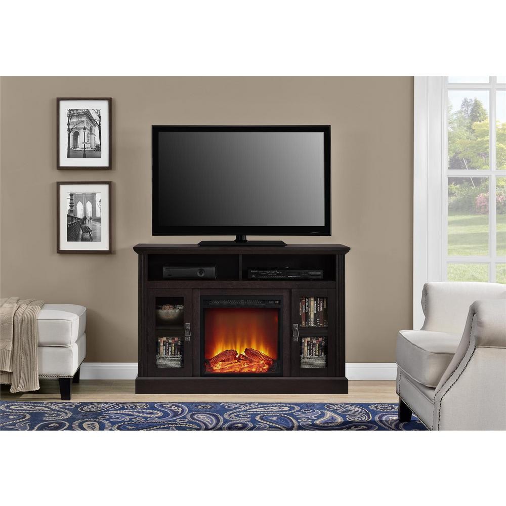 Chicago 70 lb. Capacity Electric Fireplace Entertainment Console for 50-inch TVs in Espresso