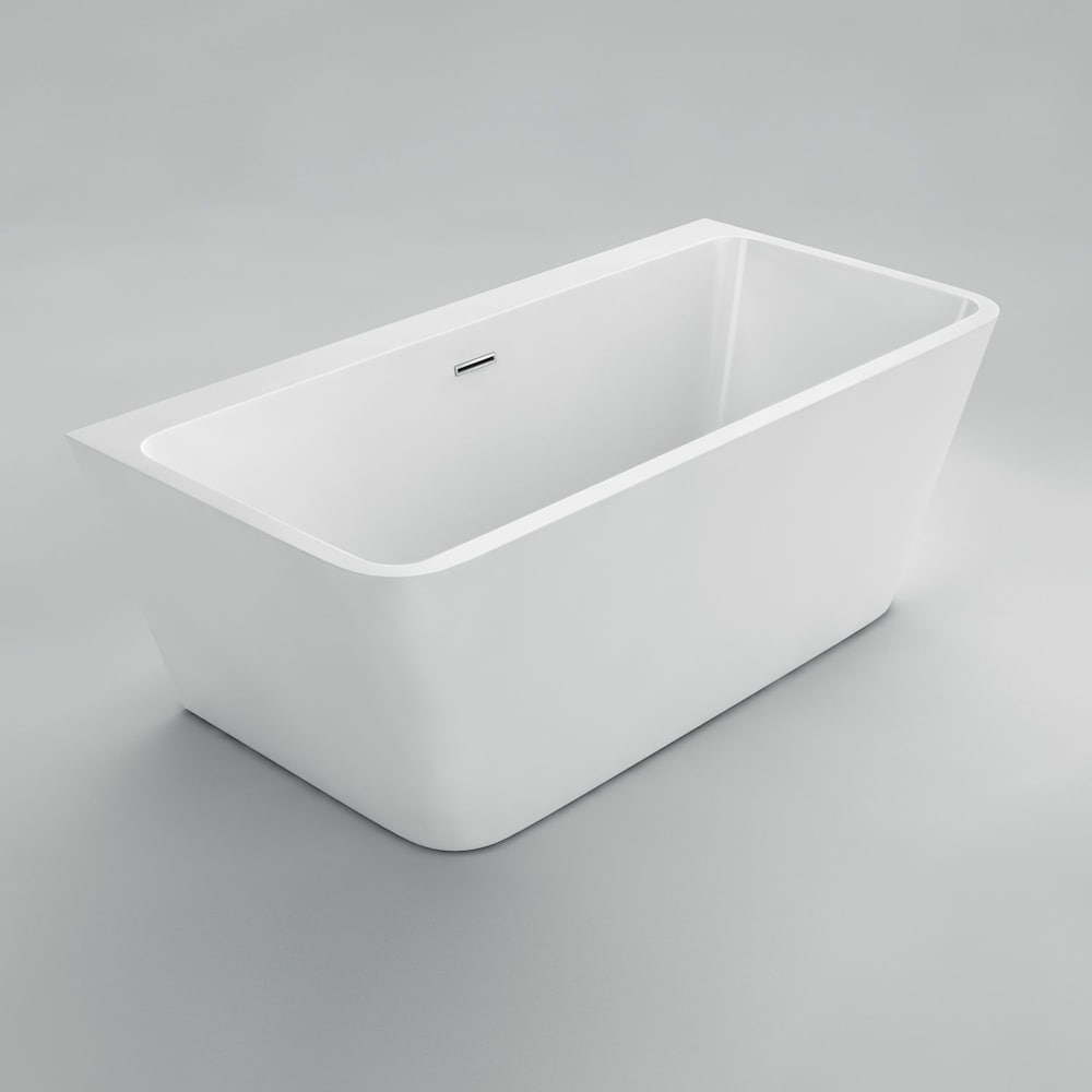 Vanessa Seamless Acrylic Bathtub 59 Inches