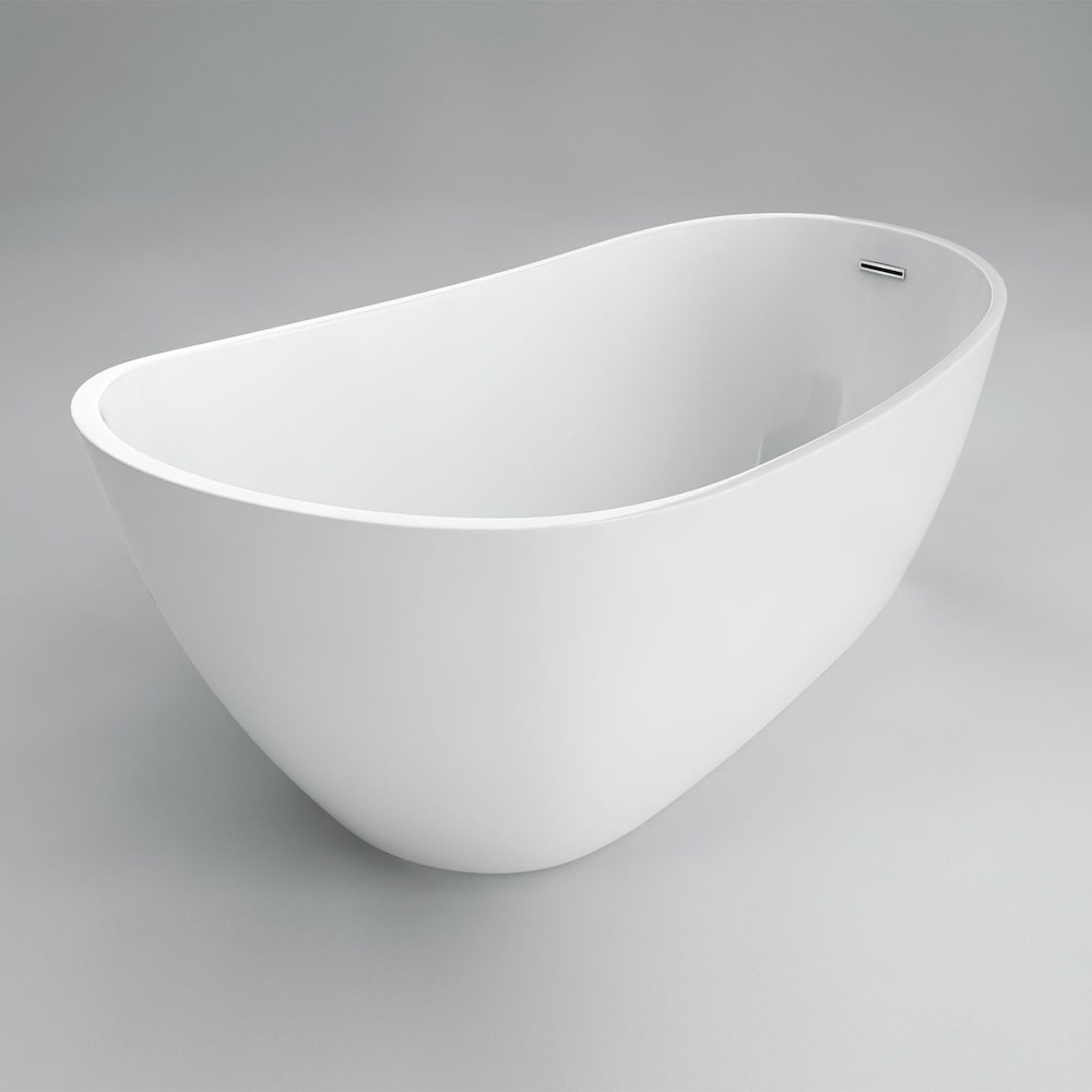 Claude Seamless Free-Standing Acrylic Bathtub 59 Inches
