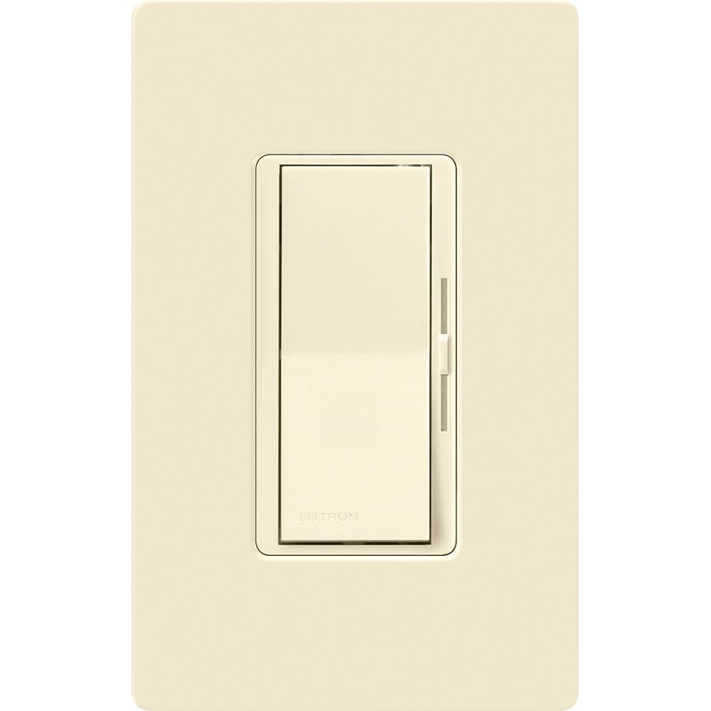 Variateur d'intensité Diva LED+ pour ampoules LED/halogènes/incandescentes à intensité variable, unipolaire ou à 3 voies, couleur amande