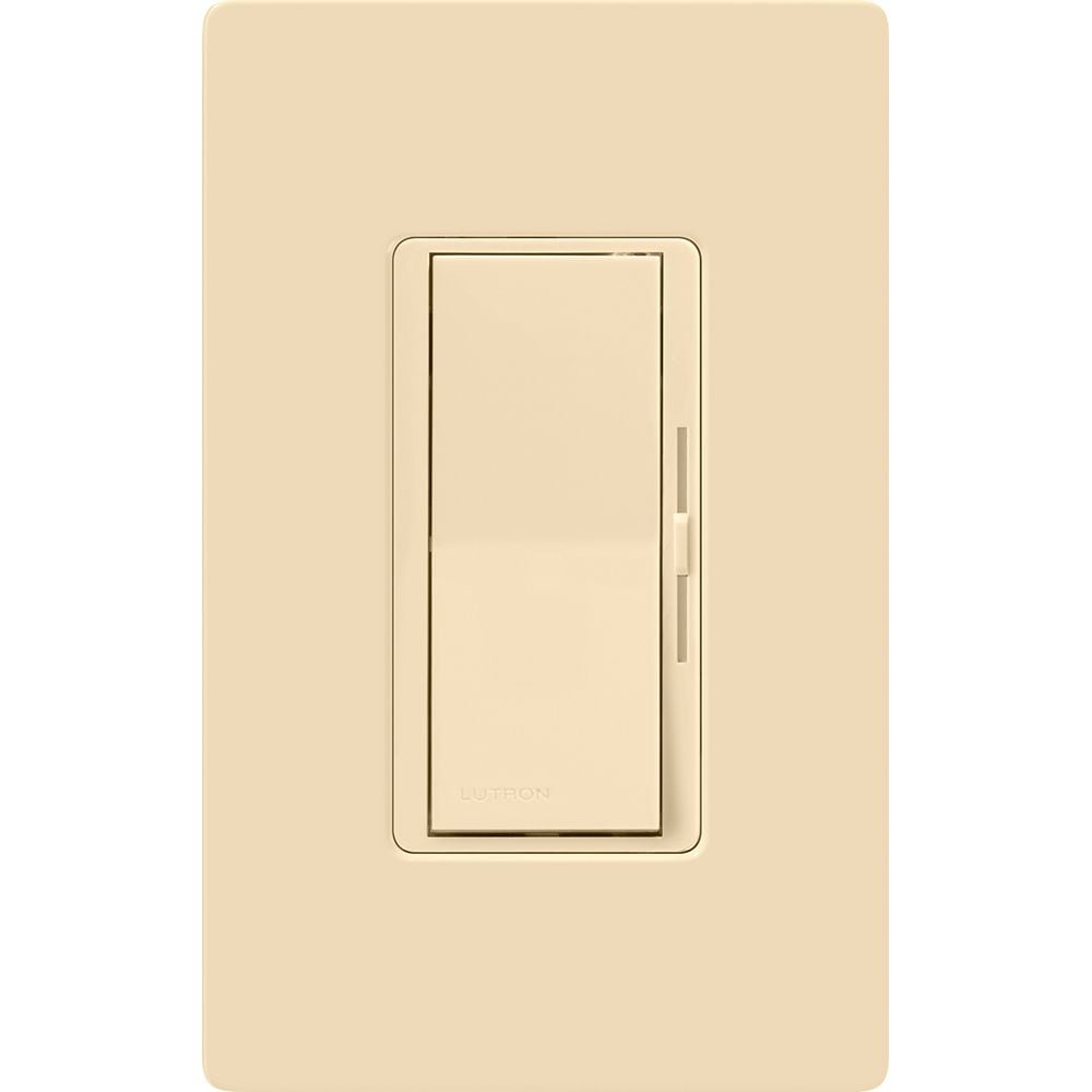 Variateur d'intensité Diva LED+ pour ampoules LED/halogènes/à incandescence à intensité variable, unipolaire ou à 3 voies, ivoire