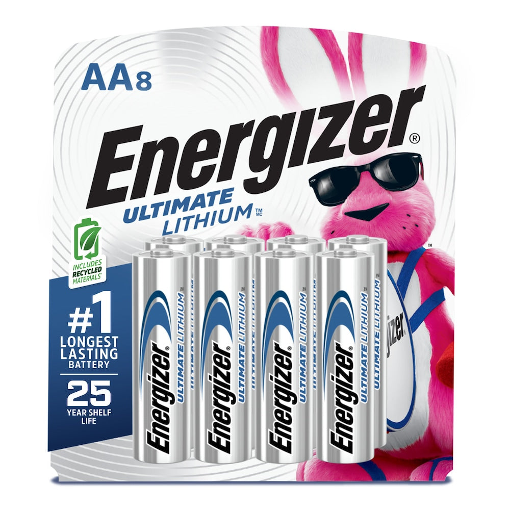 Piles AA au lithium Energizer Ultimate (paquet de 8), piles doubles A au lithium de 1,5 V