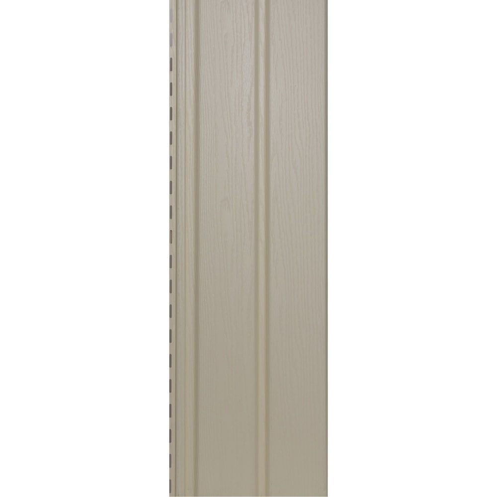 Siding/Solid Soffit (D5) Double 5-inch x 144-inch Vertical Prairie Wheat Exterior Vinyl Siding Panels (20/Box)
