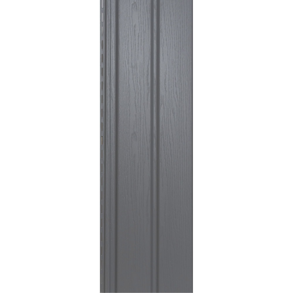 Siding/Solid Soffit (D5) Double 5-inch x 144-inch Vertical Slate Exterior Vinyl Siding Panels (20/Box)