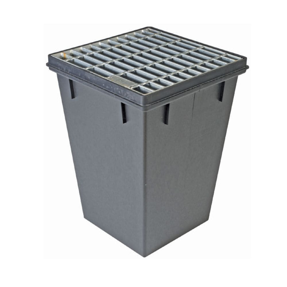Bassin collecteur profond de la série Pro, 17 po x 17 po x 24 po, avec grille galvanisée