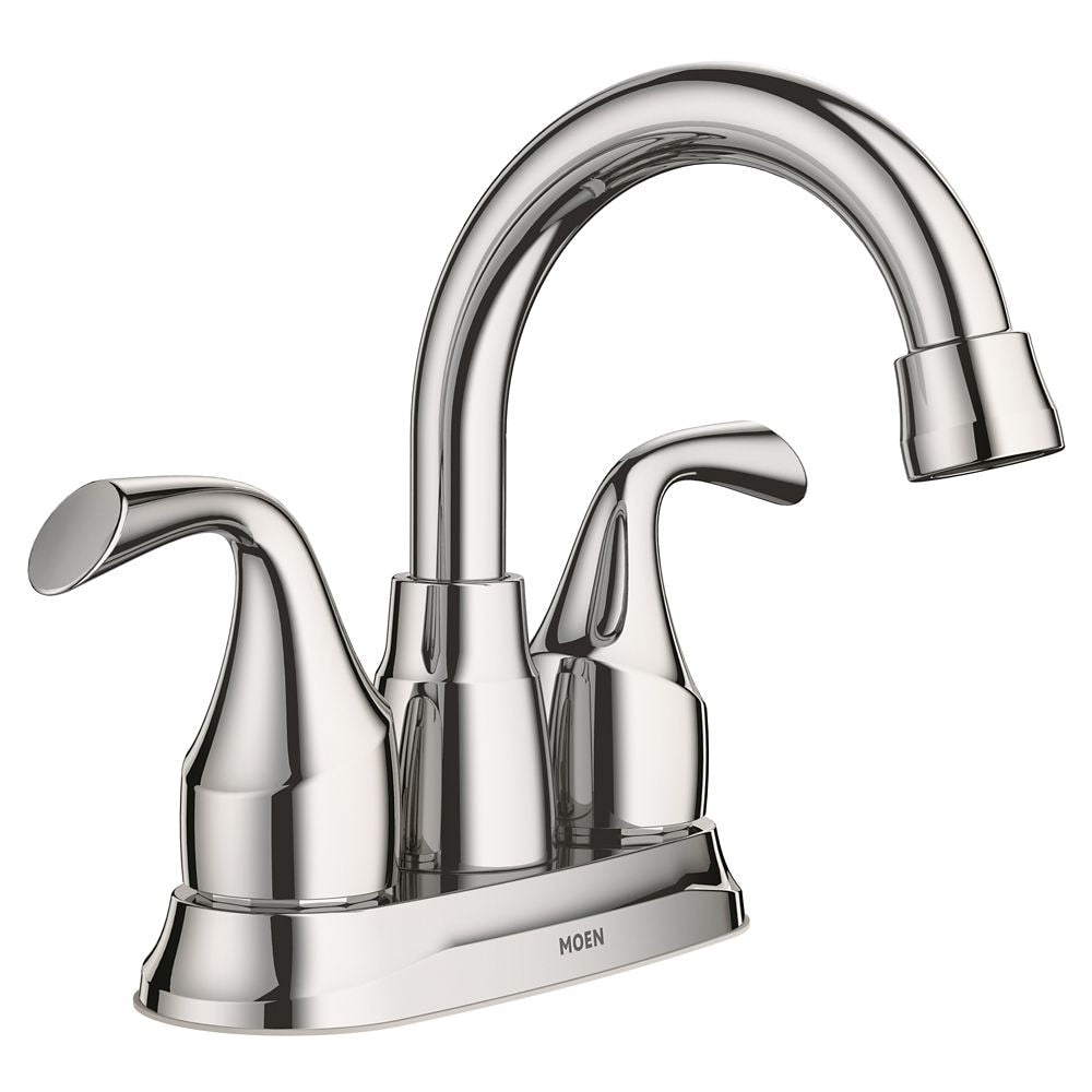Robinet de lavabo de salle de bain central à 2 poignées Idora de 4 pouces en chrome (vidange et valve incluses)