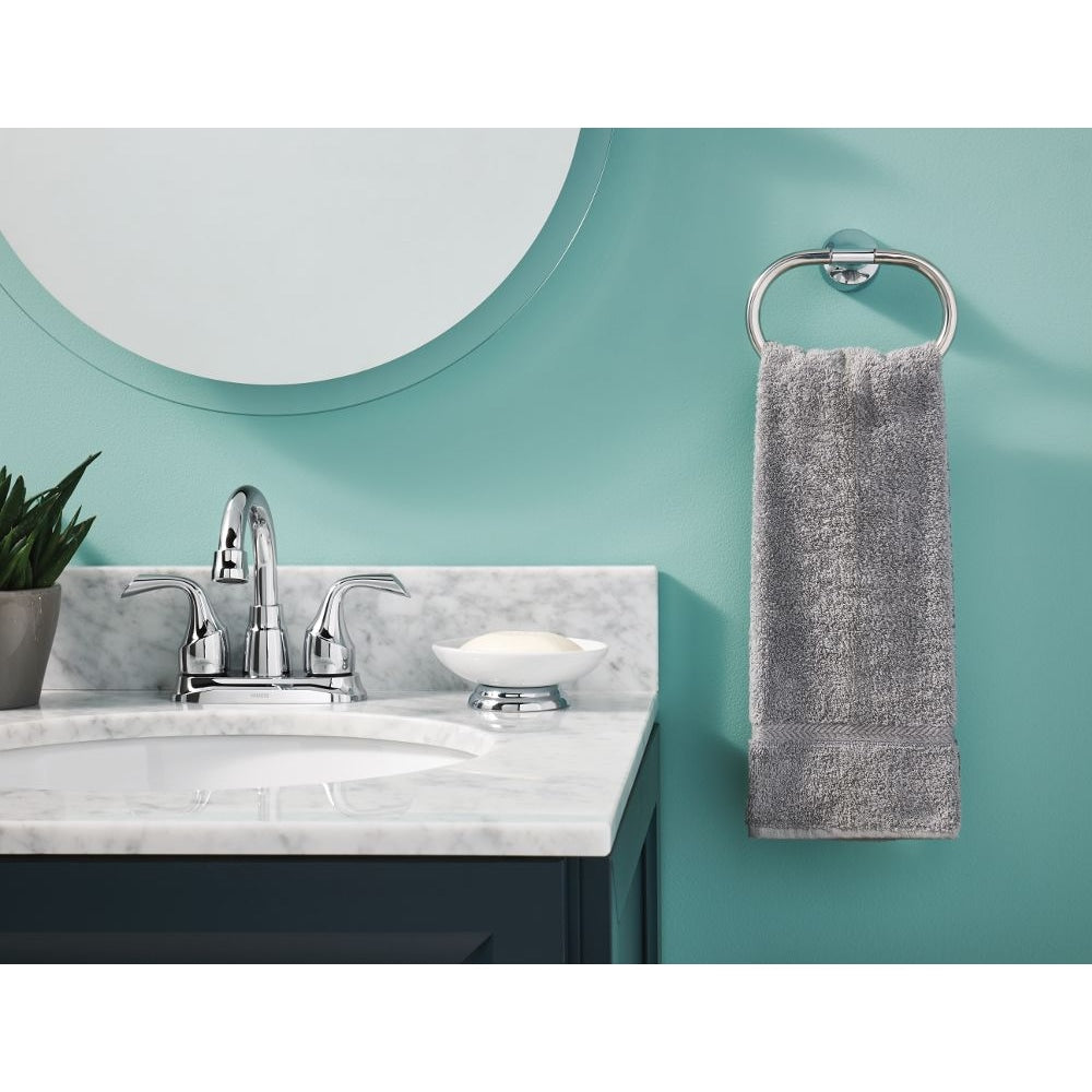 Robinet de lavabo de salle de bain central à 2 poignées Idora de 4 pouces en chrome (vidange et valve incluses)