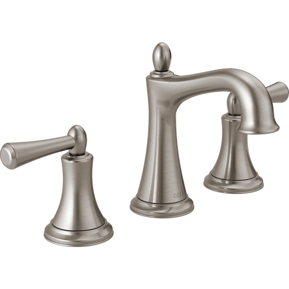 Robinet de lavabo à deux poignées Rila en nickel brossé