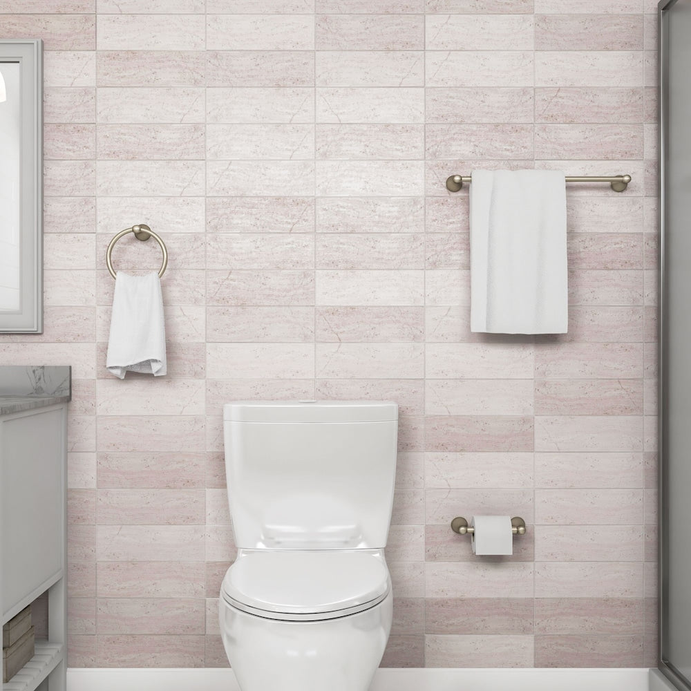 Ensemble de quincaillerie de salle de bain Builders 3 pièces en nickel brossé