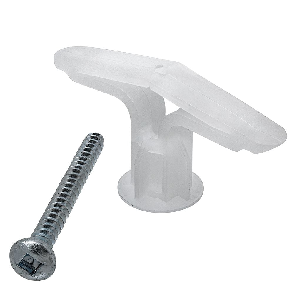 1/2-in Drywall Plastic Toggle Anchors with Screws, 50pcs