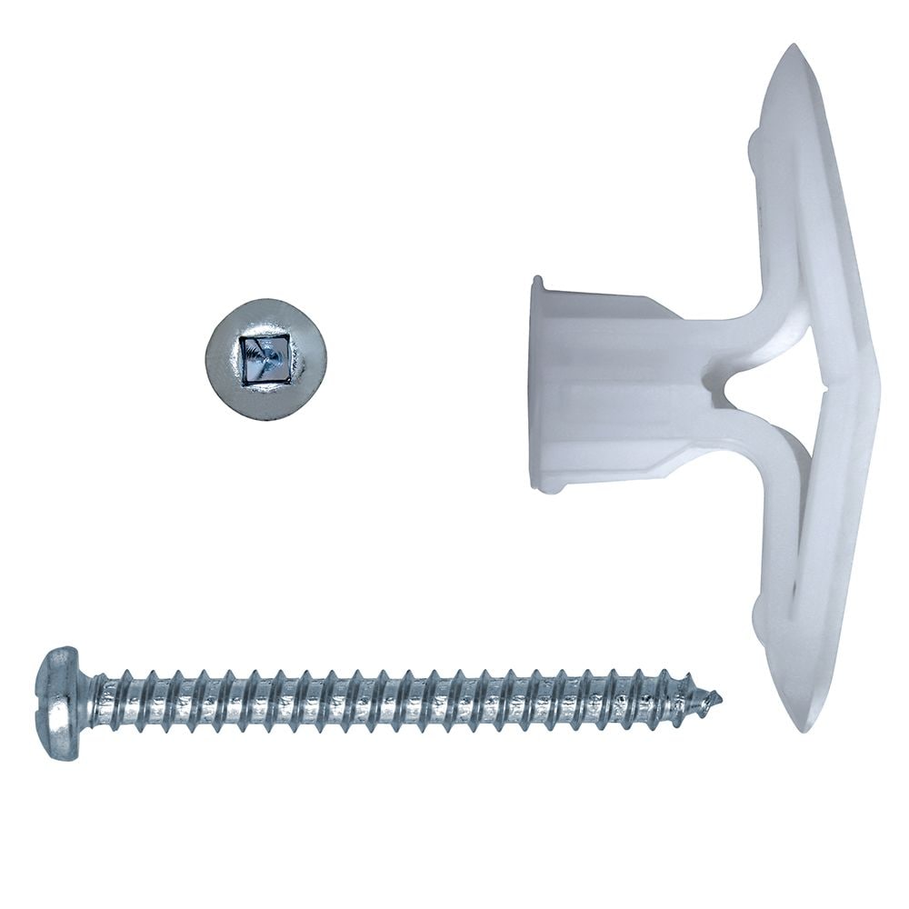 1/2-in Drywall Plastic Toggle Anchors with Screws, 50pcs
