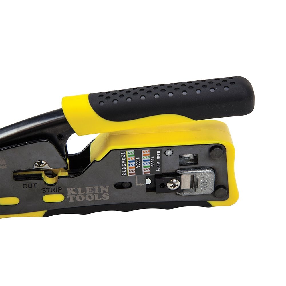 Ratcheting Cable Crimper / Stripper / Cutter, for Pass-Thru