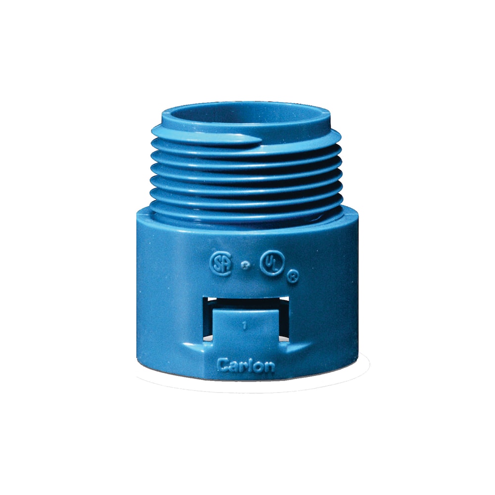 ENT blue male adapter. Nominal size 1 in.