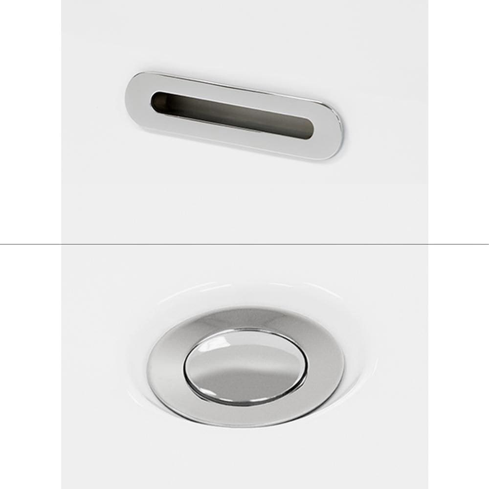 Baignoire autoportante Juliette de 60 pouces en blanc avec drain et garniture de trop-plein en chrome poli