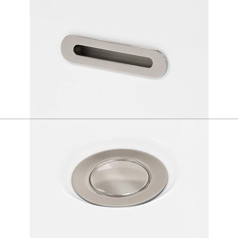 Baignoire autoportante Juliette de 60 pouces en blanc avec drain et garniture de trop-plein en nickel brossé