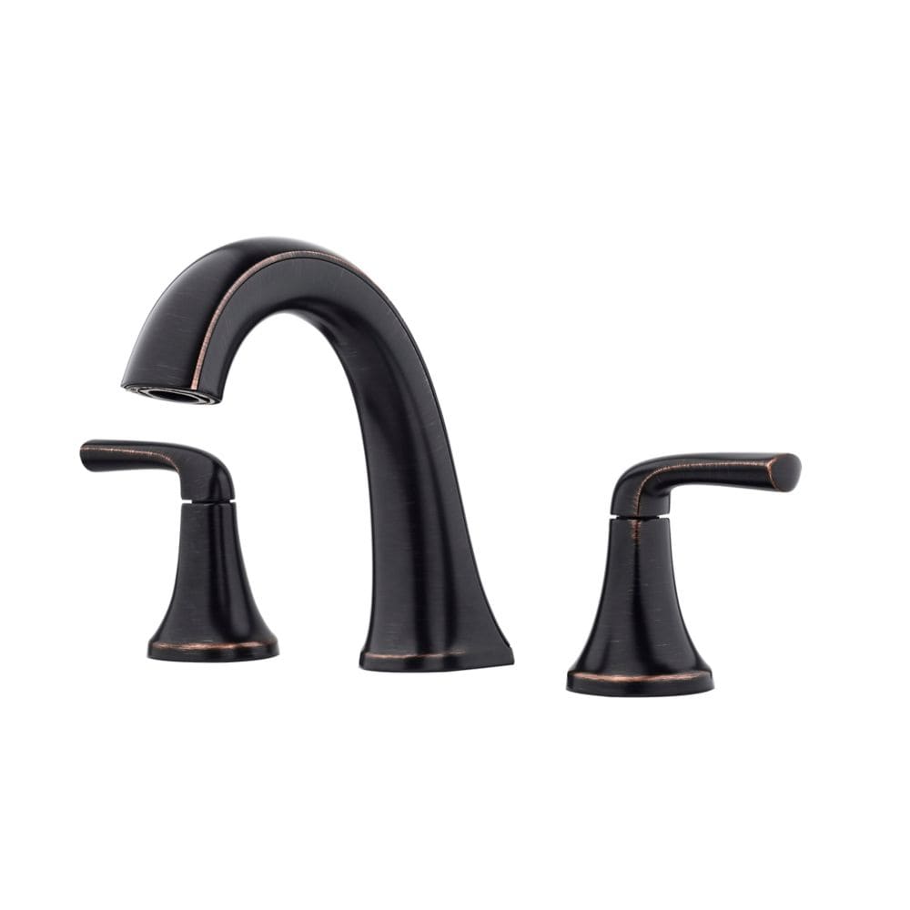 Robinet de lavabo de salle de bain à 2 poignées Ladera en bronze toscan de 8 pouces