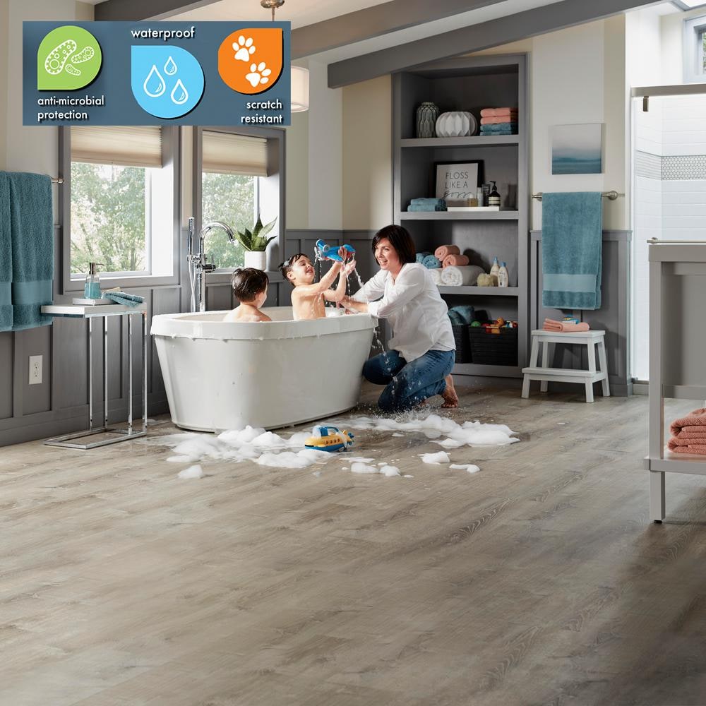 Sterling Oak 7mm x 8.7 in. W x 47.6 in. L 22MIL Click Lock Waterproof Luxury Vinyl Plank Flooring (20.06 sq.ft./case)