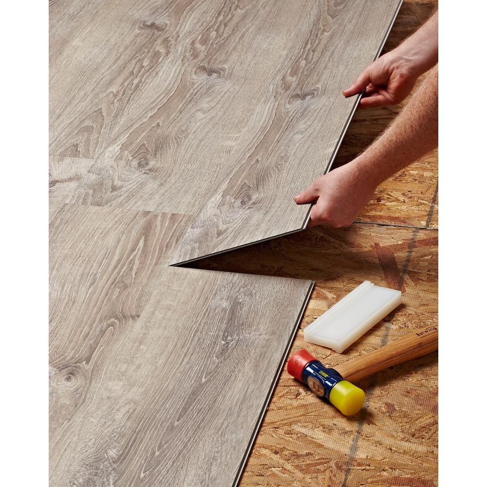 Sterling Oak 7mm x 8.7 in. W x 47.6 in. L 22MIL Click Lock Waterproof Luxury Vinyl Plank Flooring (20.06 sq.ft./case)