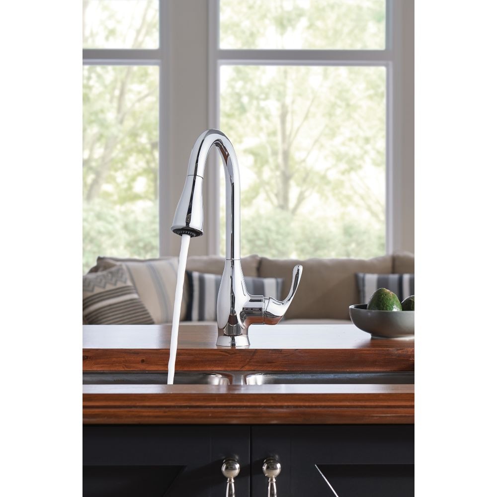 Robinet de cuisine à bec rétractable Kaden en chrome
