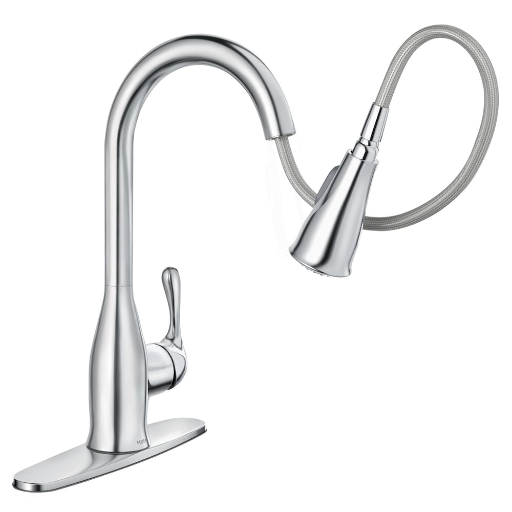 Robinet de cuisine à bec rétractable Kaden en chrome