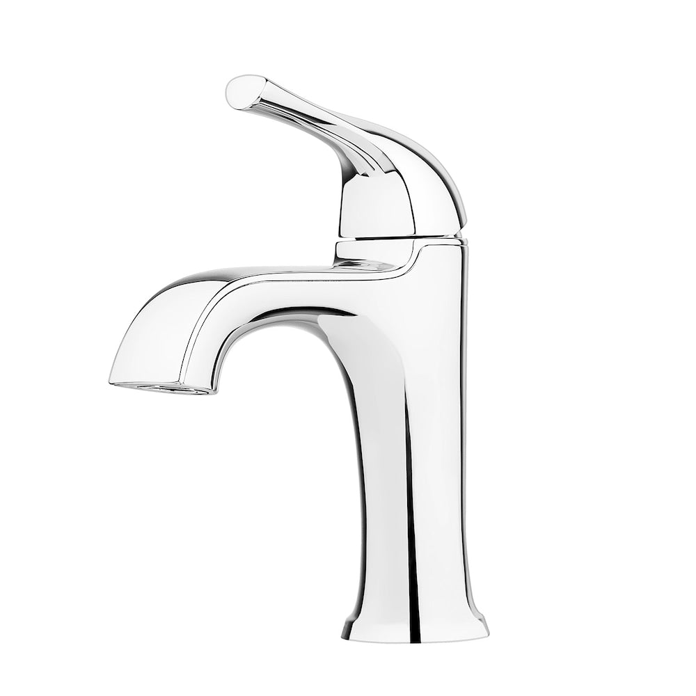 Robinet de lavabo de salle de bain Ladera à poignée unique en chrome poli à 1 ou 3 trous