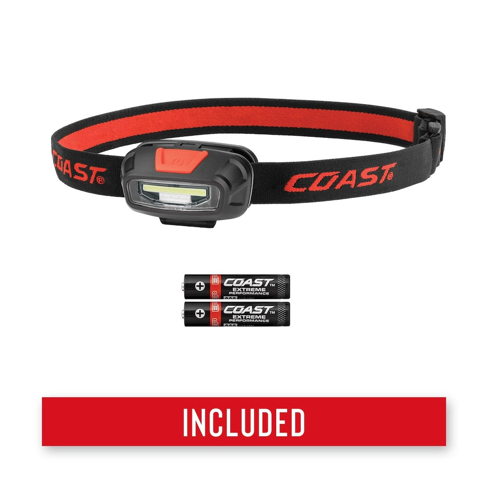 FL13 250 Lumen Dual Colour (White & Red) LED Headlamp, Batteries & Hard Hat Clips Included, Grey
