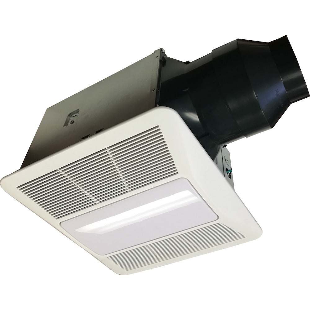 Ventilateur de salle de bain silencieux Cyclone HushTone, 80 CFM, 0,4 sones (pour pièces &lt; 75 pi2) avec capteur d'humidité et lumière LED, CERTIFIÉ ENERGY STAR