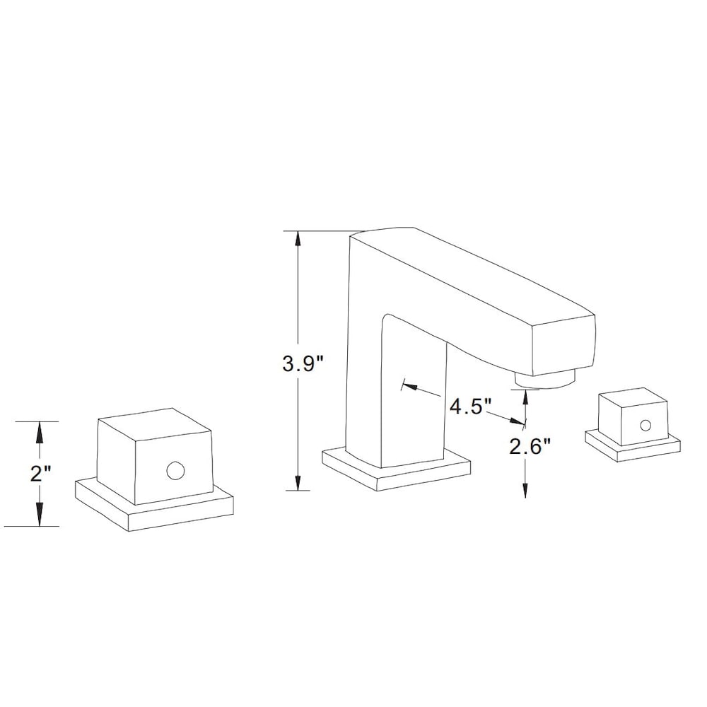 3H8-in. CUPC Approved Lead Free Brass Faucet In Chrome Color AI-16752