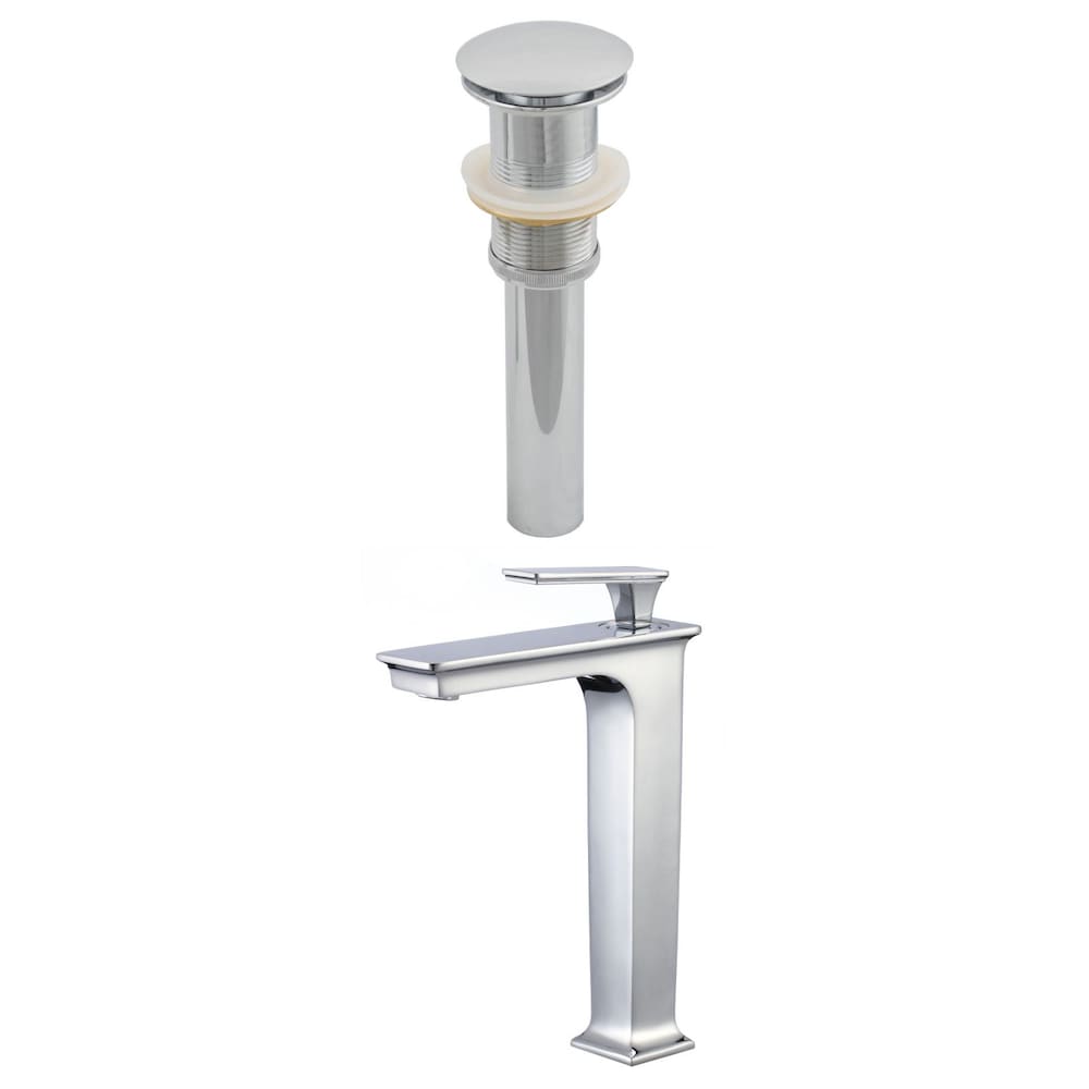 Deck Mount CUPC Approved Stainless Steel Faucet Set In Chrome Color - Drain Incl. AI-23438