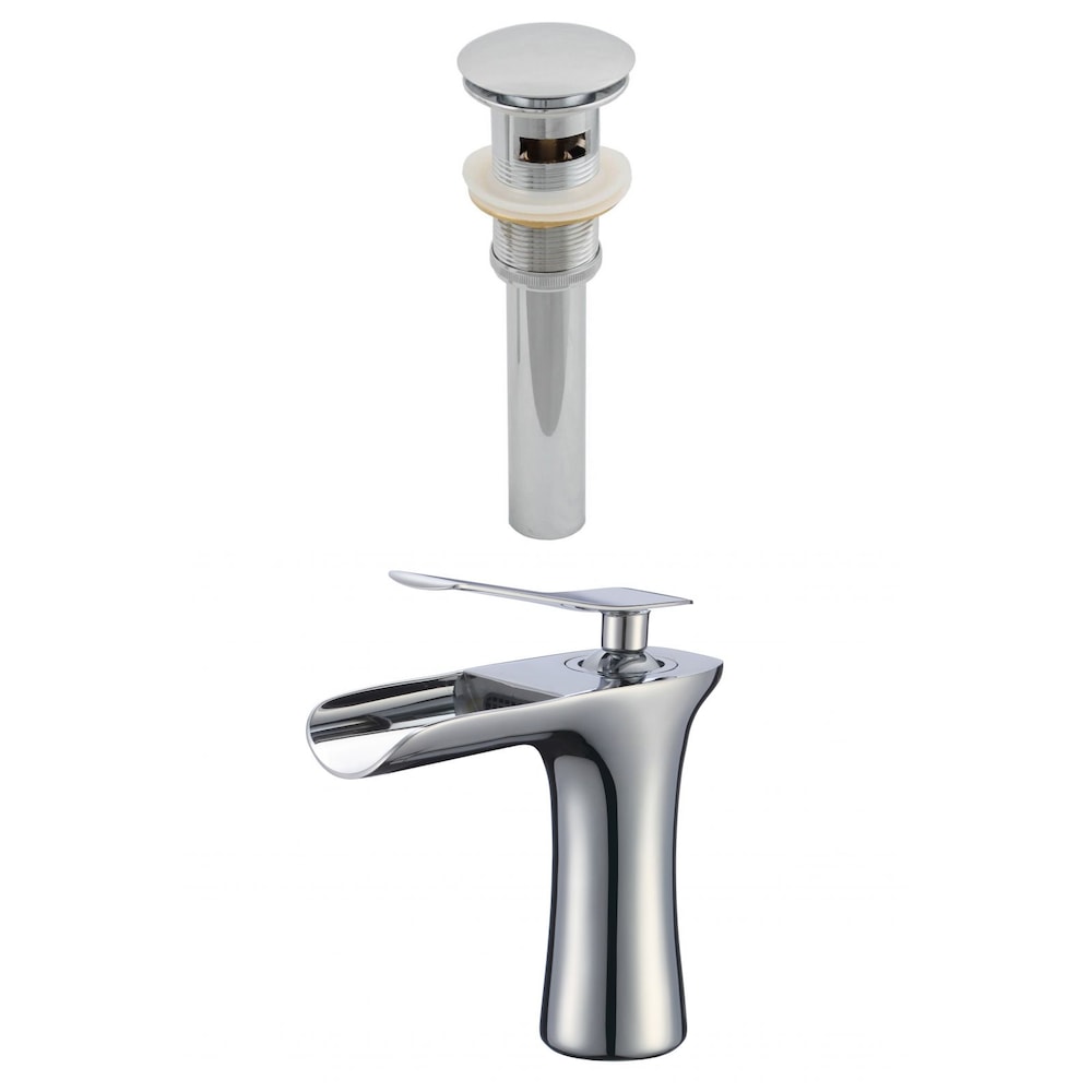 1 Hole CUPC Approved Stainless Steel Faucet Set In Chrome Color - Overflow Drain Incl. AI-23439