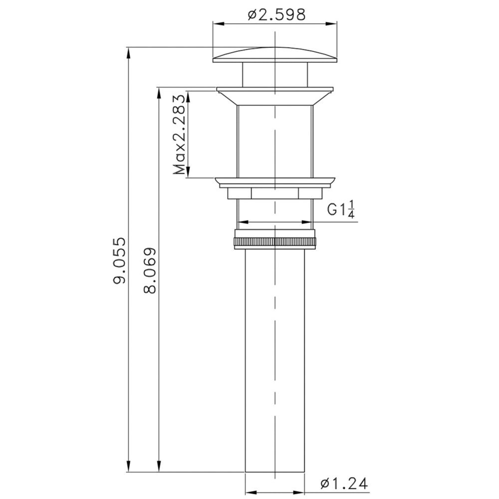 1 Hole CUPC Approved Stainless Steel Faucet Set In Chrome Color - Drain Incl. AI-23440