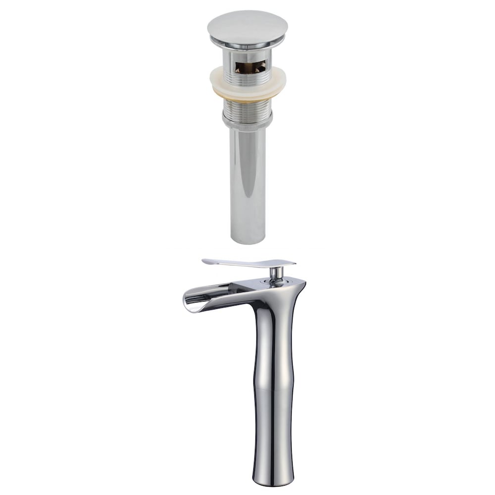 Deck Mount CUPC Approved Stainless Steel Faucet Set In Chrome Color - Overflow Drain Incl. AI-23441