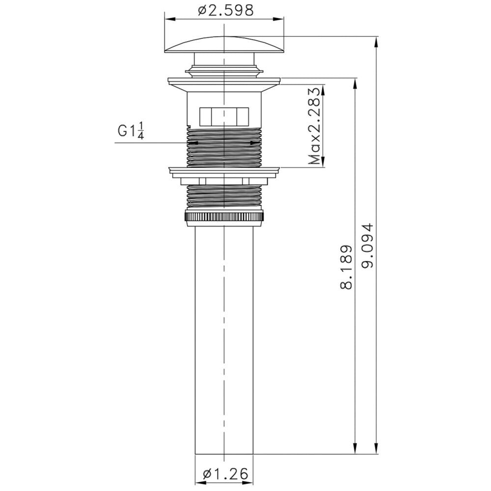 1 Hole CUPC Approved Stainless Steel Faucet Set In Chrome Color - Overflow Drain Incl. AI-23443