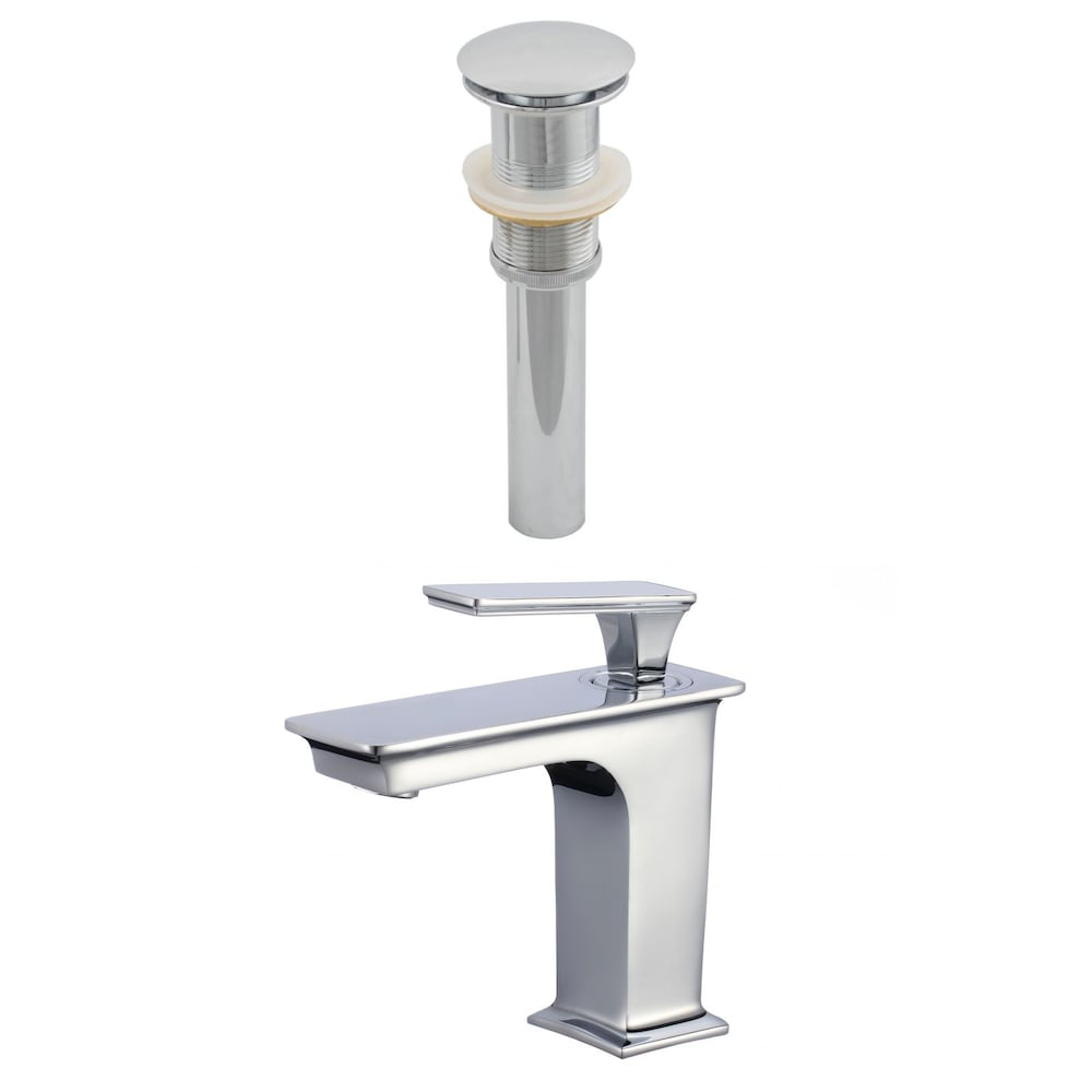 1 Hole CUPC Approved Stainless Steel Faucet Set In Chrome Color - Drain Incl. AI-23444