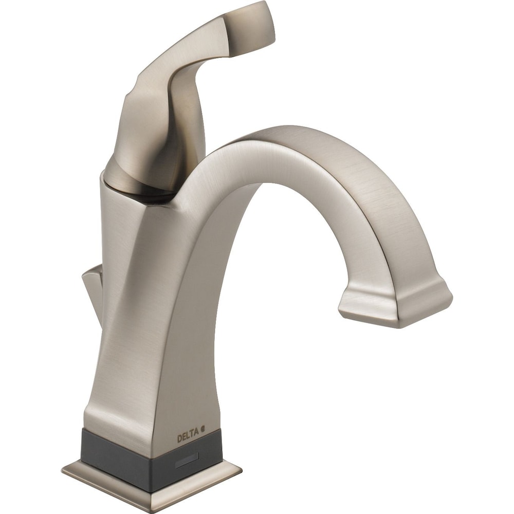 Robinet de lavabo de salle de bain à 1 poignée et trou unique Dryden, montage sur pont, débit standard, acier inoxydable