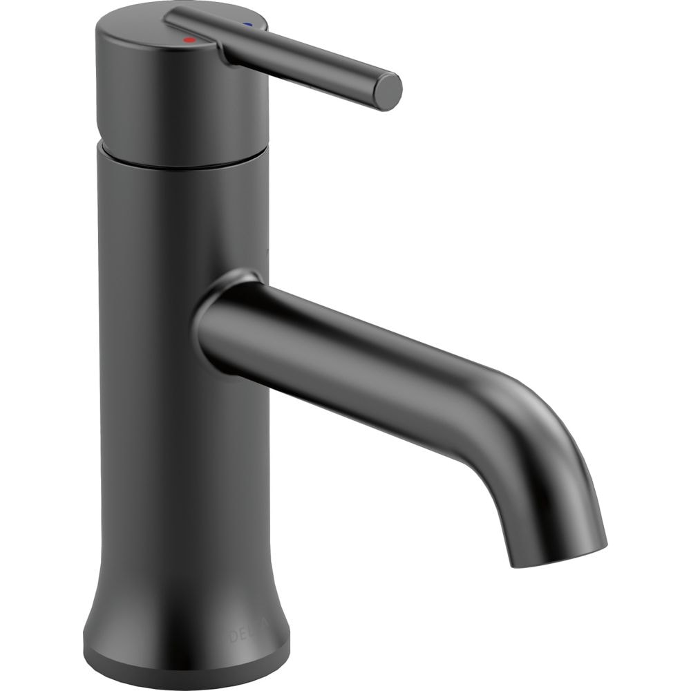 Robinet de lavabo de salle de bain à poignée unique et à trou unique Trinsic, montage sur pont, débit standard, noir mat