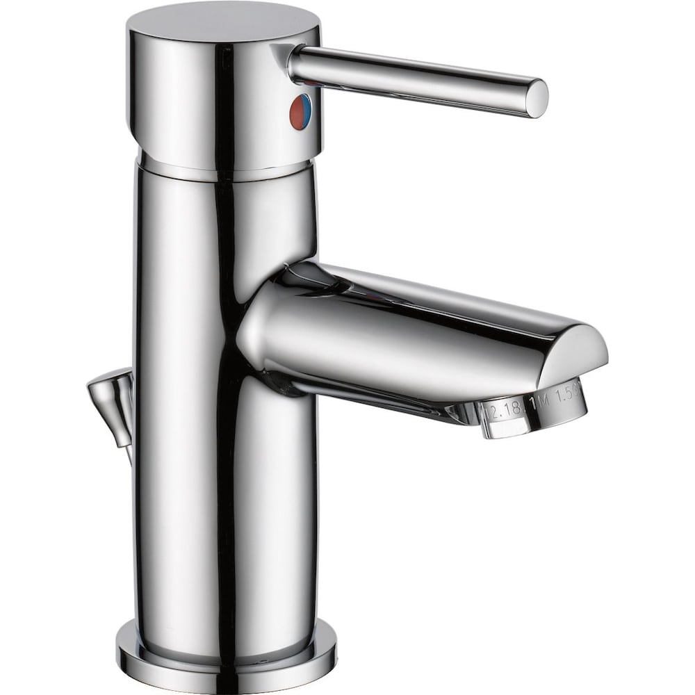 Robinet de lavabo de salle de bain à un trou et à poignée unique, montage sur pont, débit standard, chrome