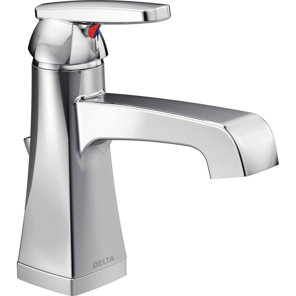 Robinet de lavabo de salle de bain à trou unique Ashlyn à poignée unique et à débit standard, montage sur pont, chrome
