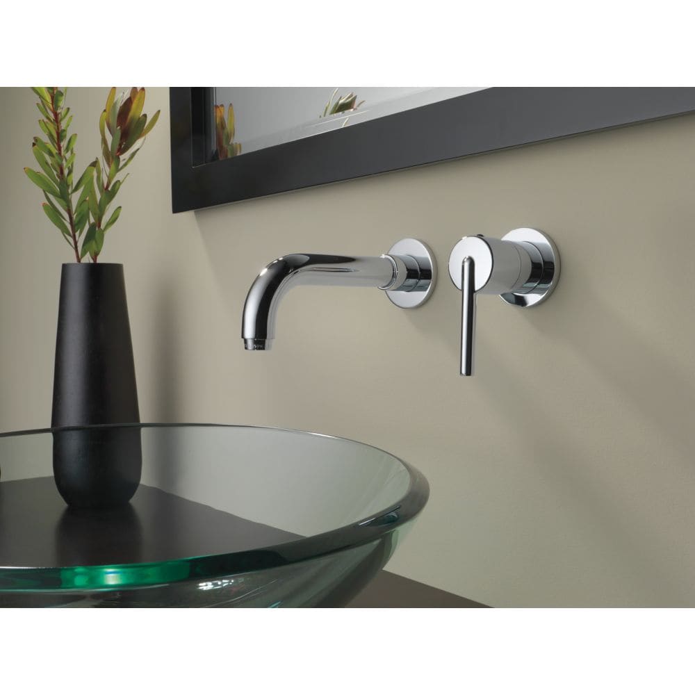 Garniture de robinet de lavabo de salle de bain à poignée unique et à montage mural Trinsic, chrome (robinet vendu séparément)