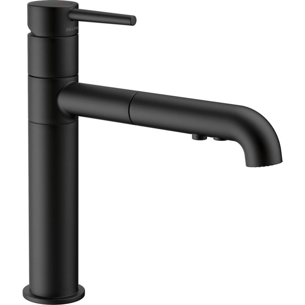 Robinet de cuisine à poignée unique et pulvérisateur extractible Trinsic en noir mat