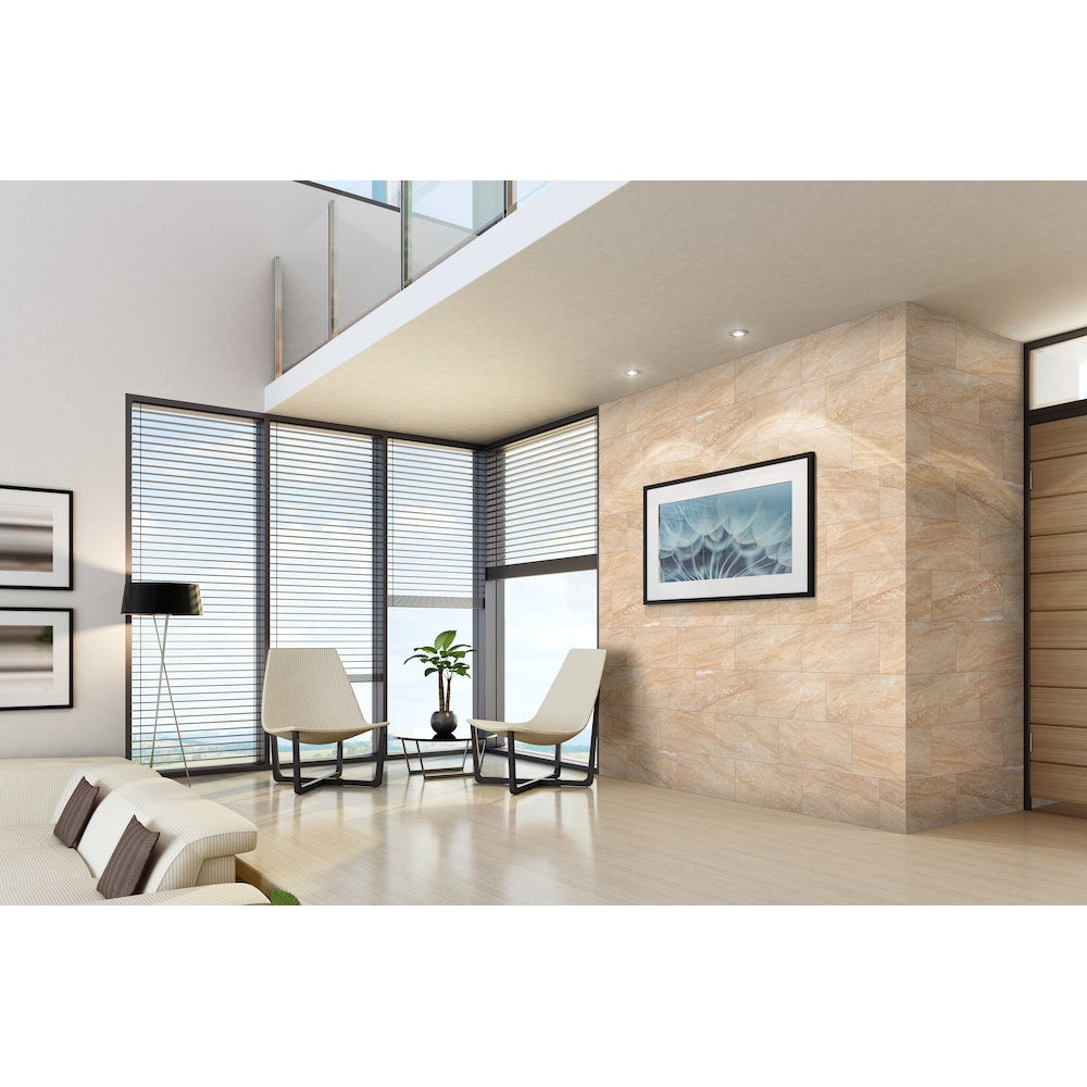 Aria Oro 12-inch x 24-inch Polished Porcelain Floor and Wall Tile (16 sq.ft. / Case)