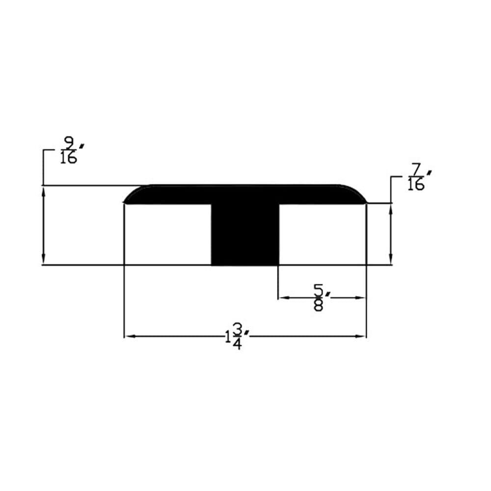 Moulure en T stratifiée en chêne poncé/Kucher 7/16 po x 1 3/4 po x 72 po