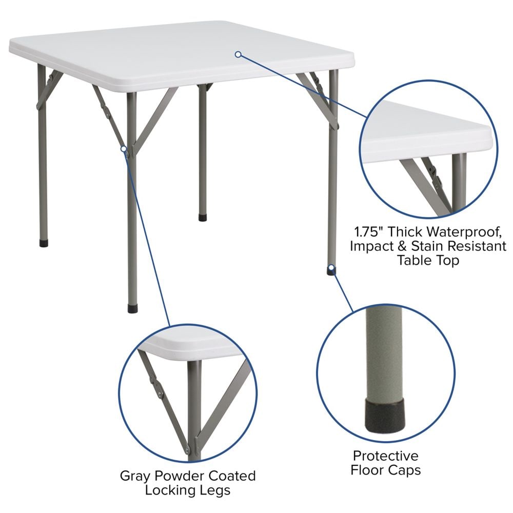 34SQ Plastic Fold Table