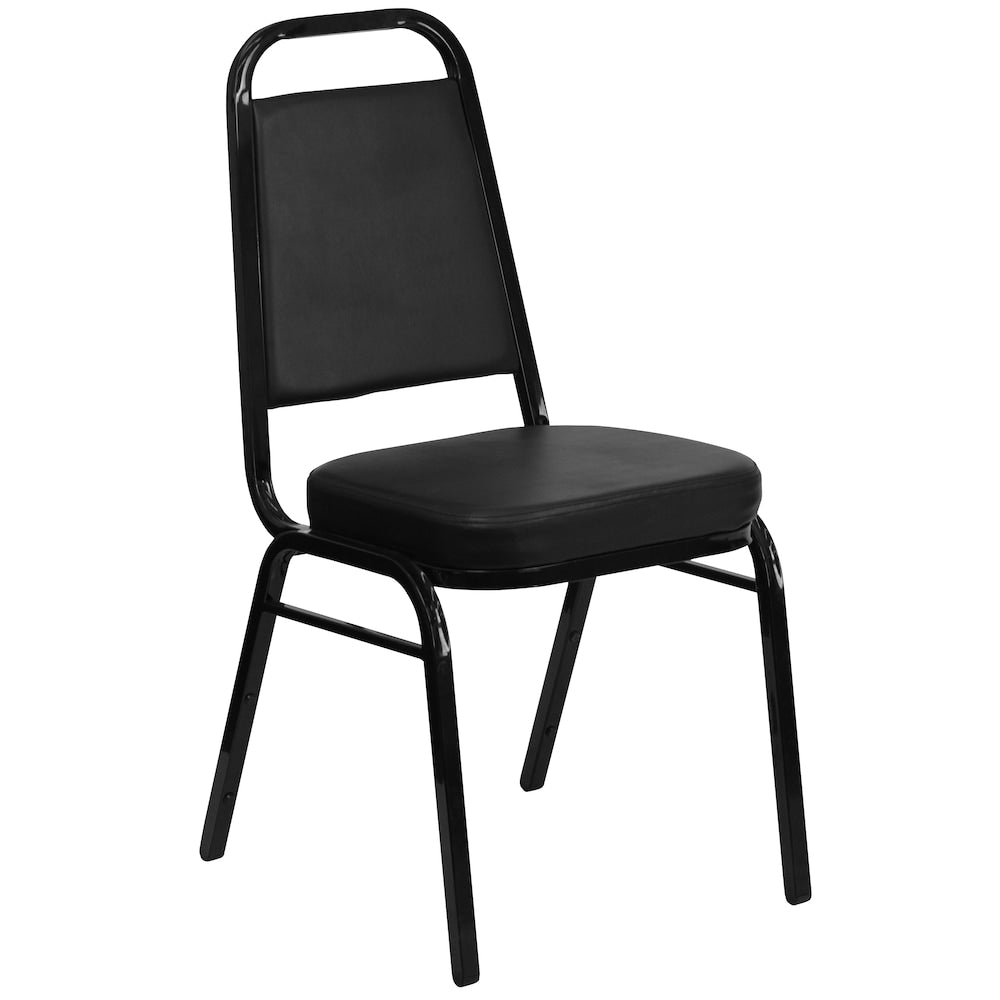 Chaise de banquet à dossier trapézoïdal